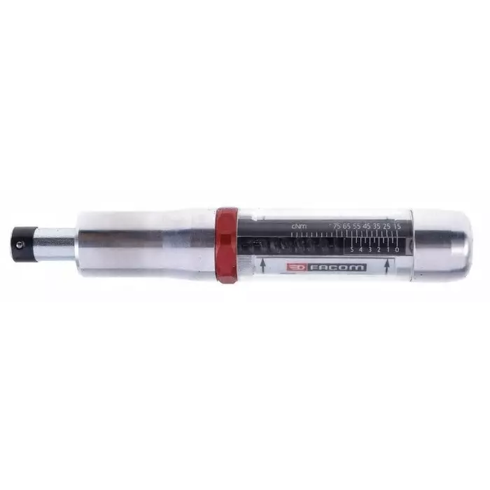 Facom Adjustable Torque Screwdriver, 0.15 - 0.75Nm, 1/4 Drive, ±6 % Accuracy, A.301MT