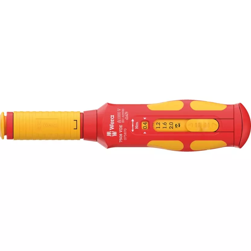 Wera 7508 VDE Kraftform Safe-Torque Speed Torque Screwdriver with 192 mm Length and 1000 V Rating, 5075870001