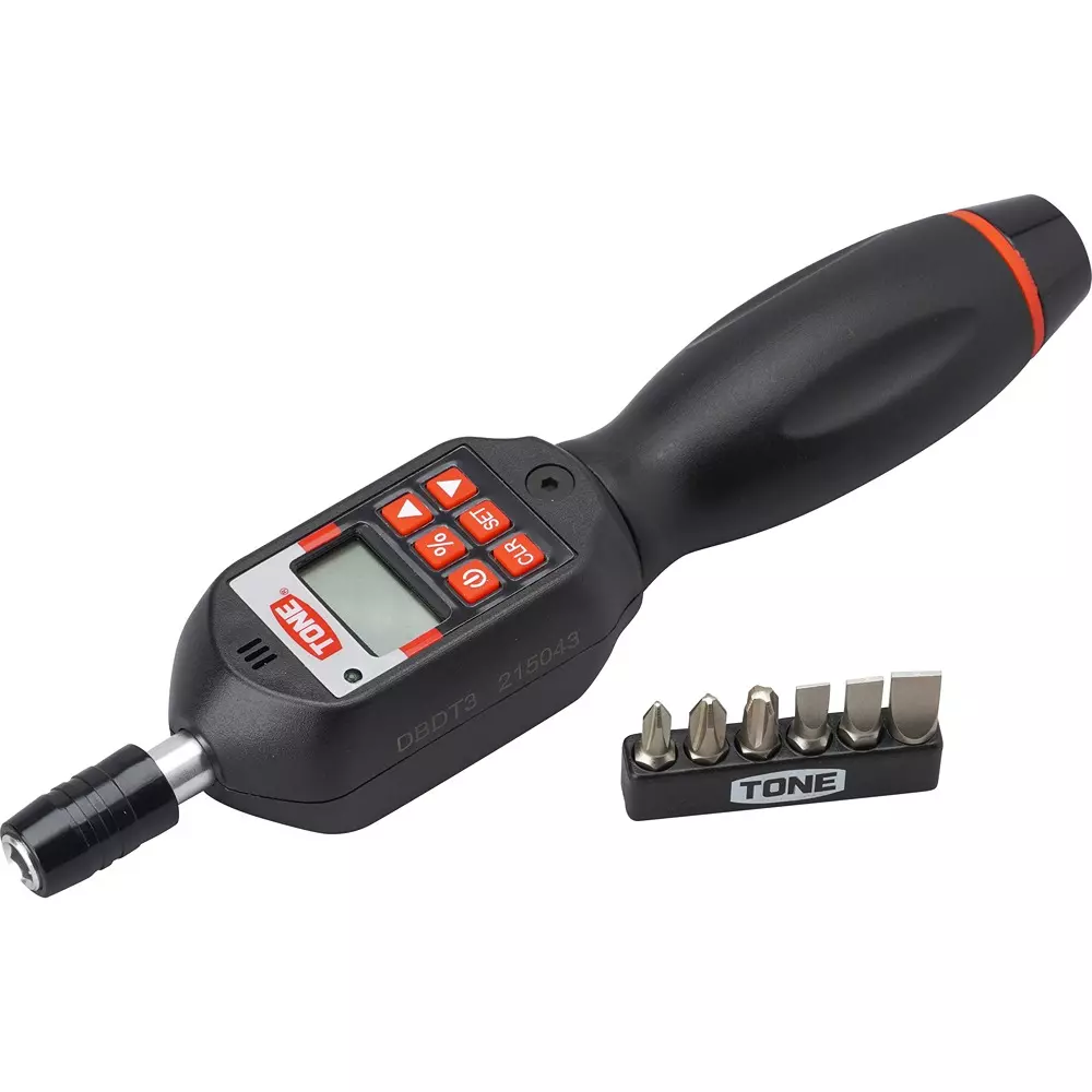 TONE Screwdriver Digital Torque Set 6.35 mm Square Drive, DBDT3S
