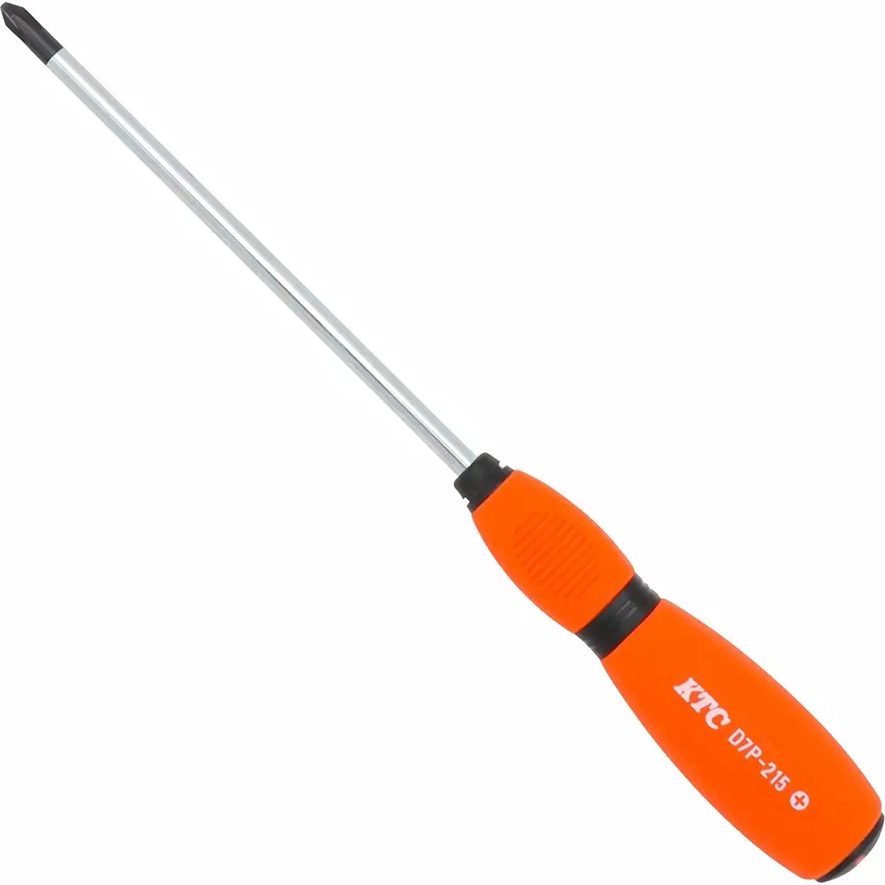 Ktc Plus Screwdriver Elastomer Grip No.2 150 mm Shaft, D7P-215