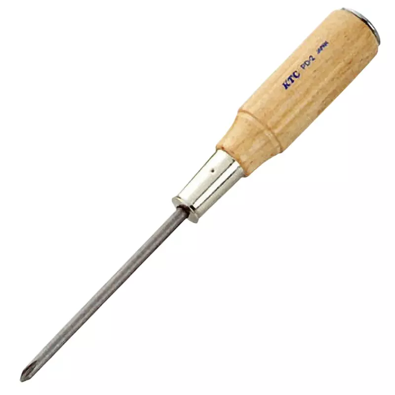 Ktc Plus Penetrating Screwdriver Wooden Grip No.1 75 mm Shaft, PD-1
