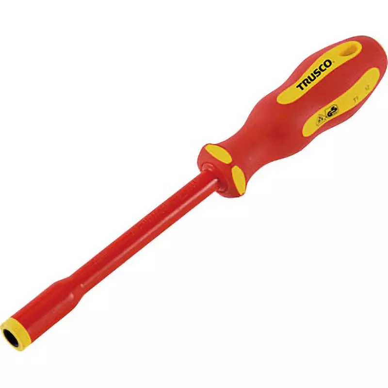 TRUSCO Insulated Nutdriver 235 mm Overall Length Socket Tip, TZND-8