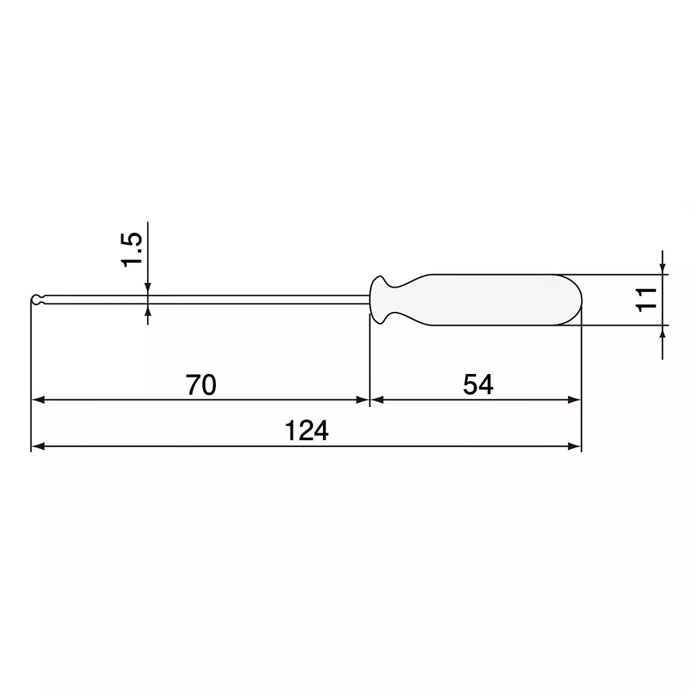 engineer-ball-driver-124-mm-overall-length-hexagon-ball-point-tip-db-15