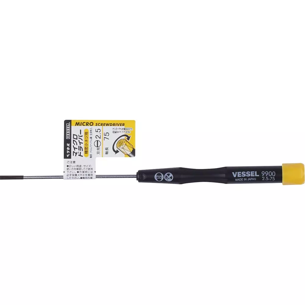Vessel Micro Driver 170 mm Overall Length Minus Tip, 9900-2.5×75