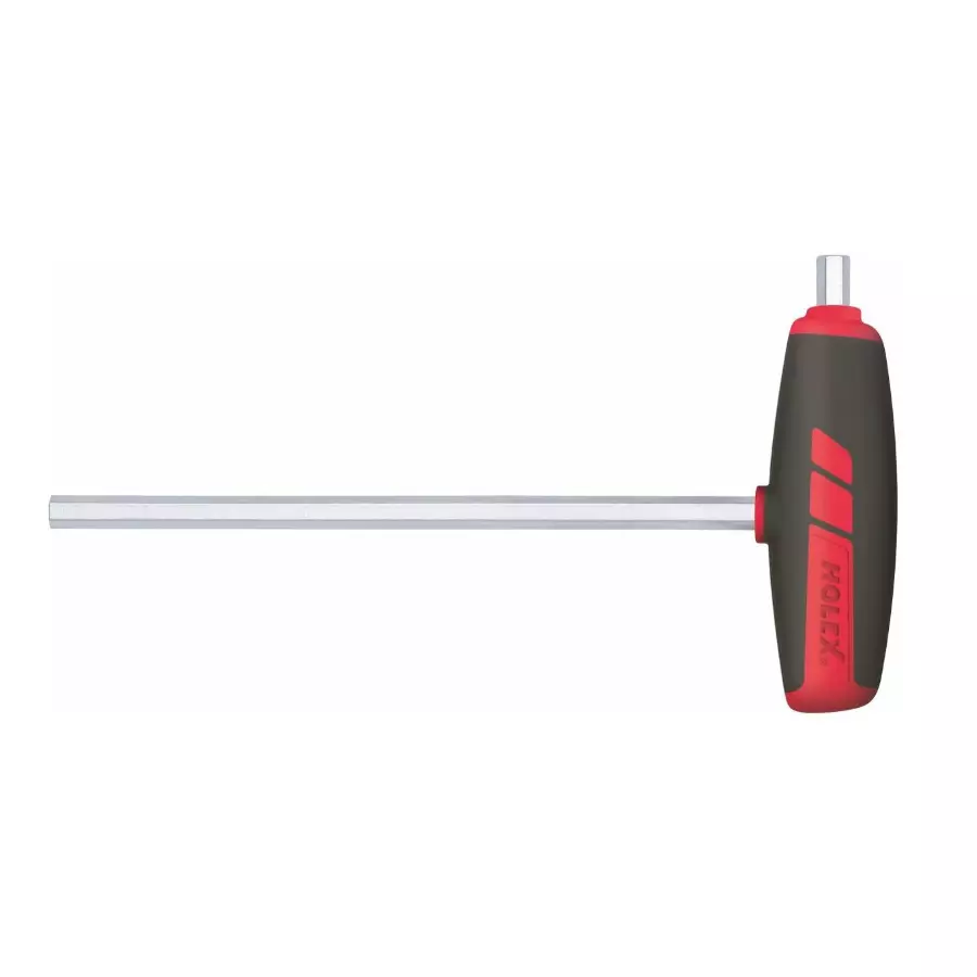 Holex Hexagon Screwdriver with T Handle, Size 4 mm, Chrome Vanadium Steel and 175 mm Overall Length, 627485 4