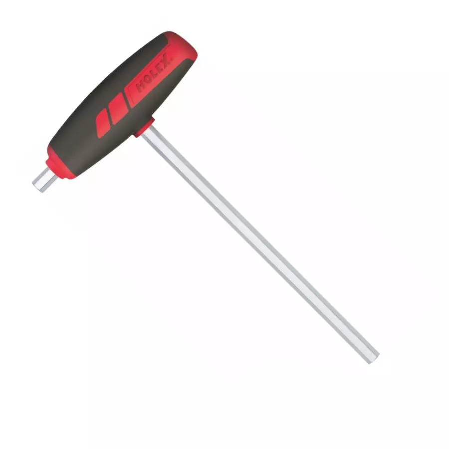 Holex Hexagon Screwdriver with T Handle, Size 4 mm, Chrome Vanadium Steel and 175 mm Overall Length, 627485 4