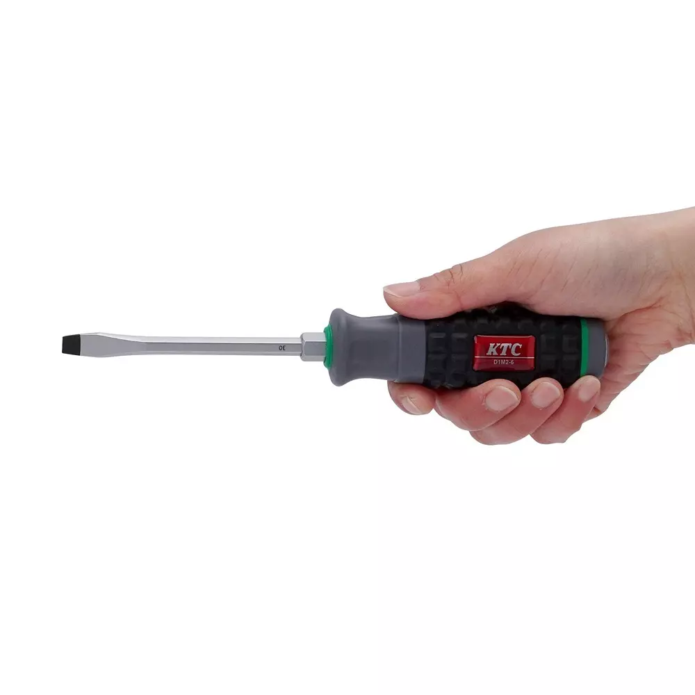 Ktc Minus Penetrating Screwdriver Resin Grip 6.3 mm Tip 100 mm Shaft, D1M2-6
