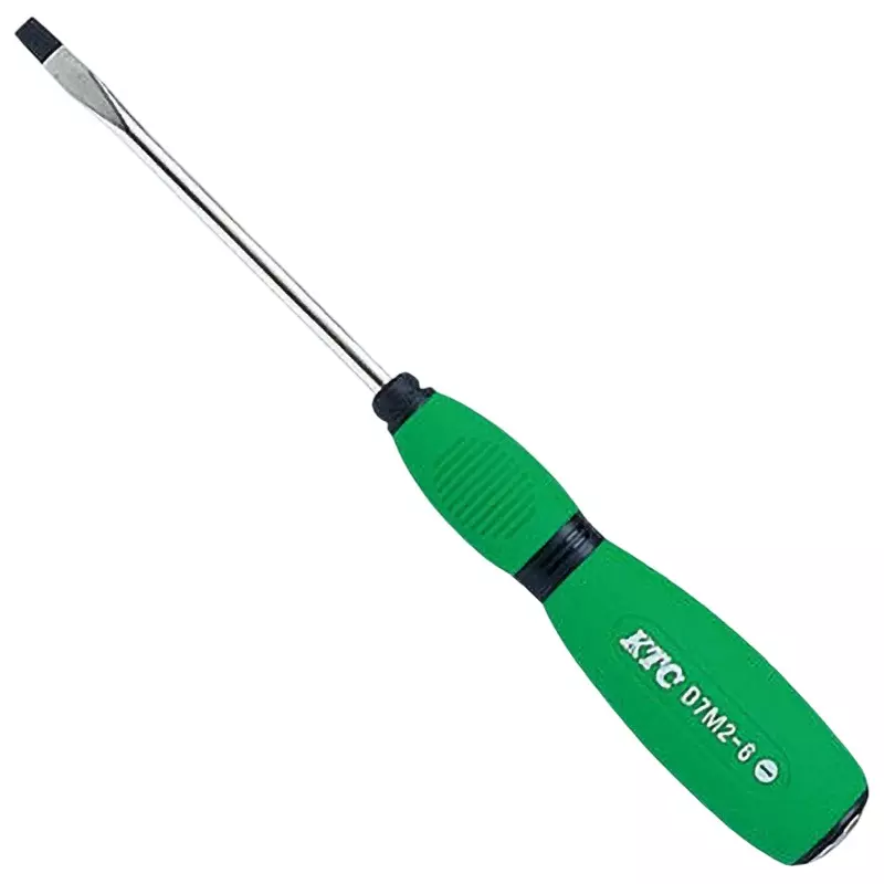 Ktc Minus Penetrating Screwdriver Elastomer Grip 6.3 mm Tip 100 mm Shaft, D7M2-6