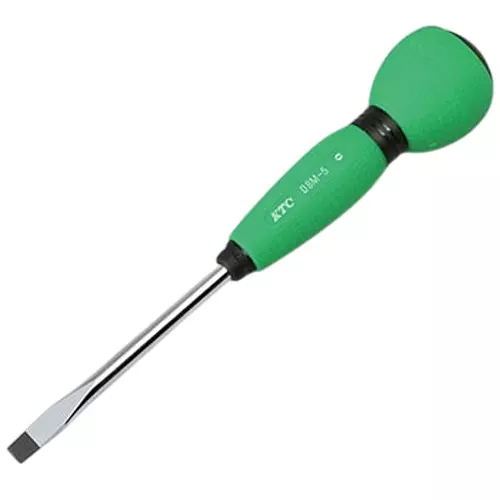 Ktc Minus Screwdriver Elastomer Grip 6.3 mm Tip 200 mm Shaft, D8M-620