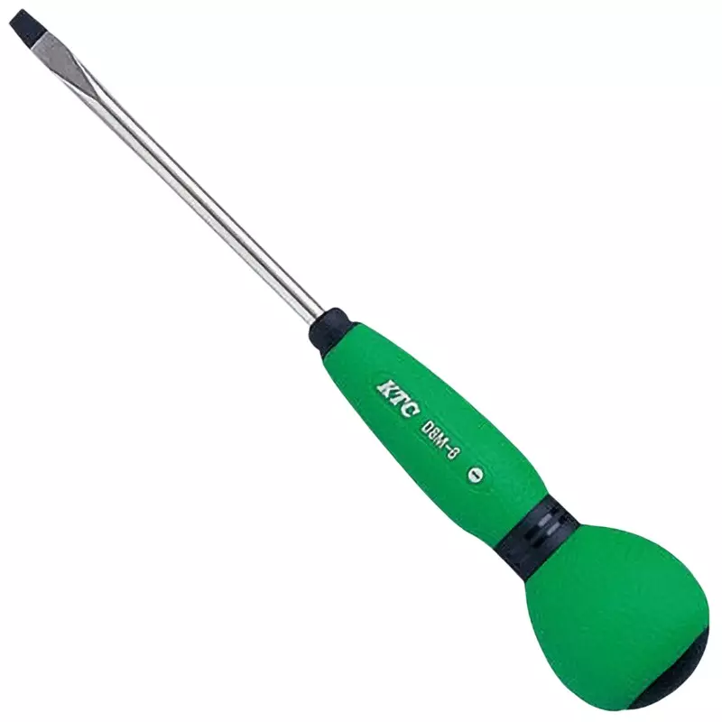 Ktc Minus Screwdriver Elastomer Grip 6.3 mm Tip 100 mm Shaft, D8M-6