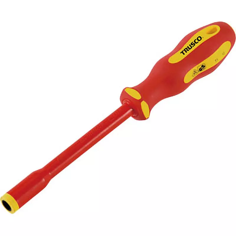 TRUSCO Insulated Nutdriver 235 mm Overall Length Socket Tip, TZND-8S