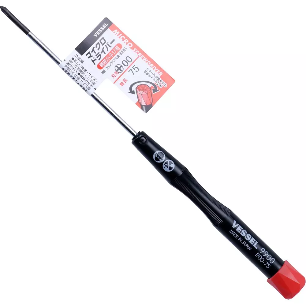 Vessel Micro Driver 170 mm Overall Length Plus Tip, 9900+00×75