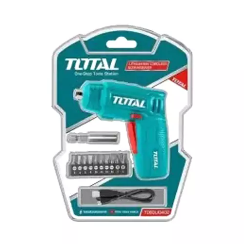 Total Tsdli0402 Lithium-Ion Cordless Screwdriver 6.35 mm (1/4 inch) Tsdli0402 Collated Screw Gun (Charger Not Inclued)