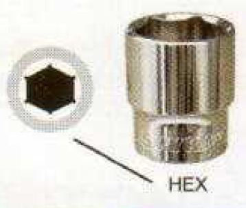  OAYKAY Sockets Ok-3730 Hex 1/2 Inch Chrome Vanadium Steel Mirror Polished