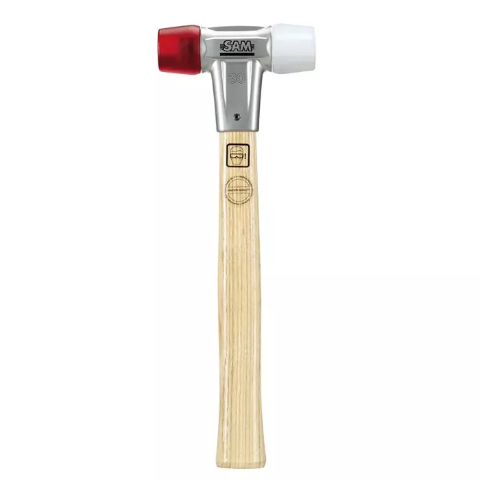Sam Mallet Round Cellulose Acetate 370g With Replaceable Face, 325-30