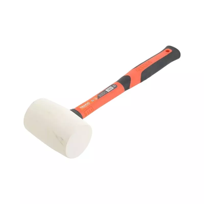 Kendo Double Face Rubber Mallet White with Non-slip Fiberglass Handle 450 g, 25501