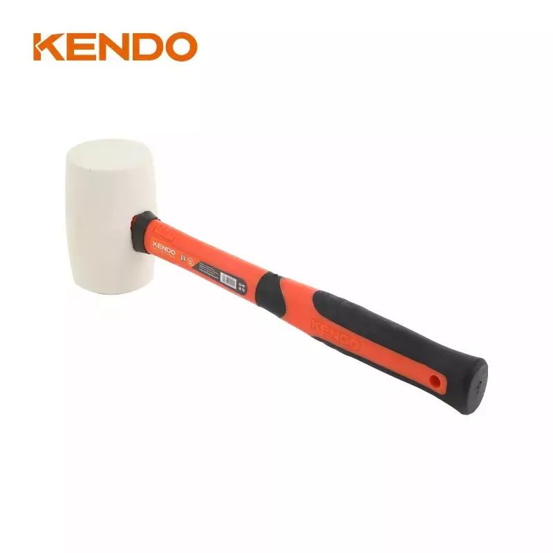 kendo-double-face-rubber-mallet-white-with-non-slip-fiberglass-handle-450-g-25501