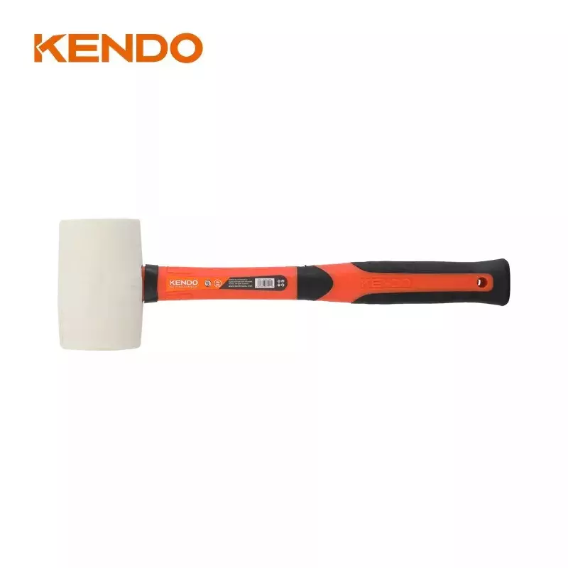 kendo-double-face-rubber-mallet-white-with-non-slip-fiberglass-handle-450-g-25501