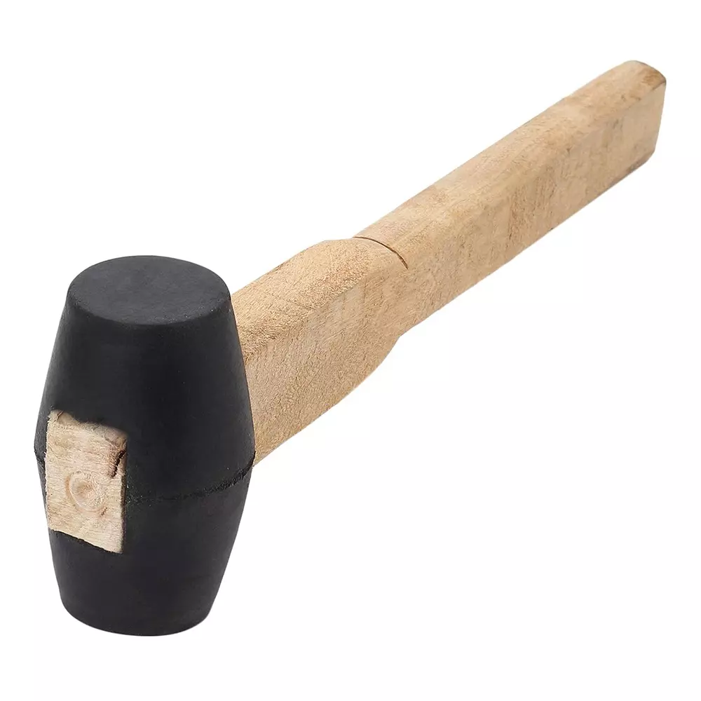 Sagar Rubber Mallet Hammer 76.2 mm (3 inch) Wood Handle For Industrial Use