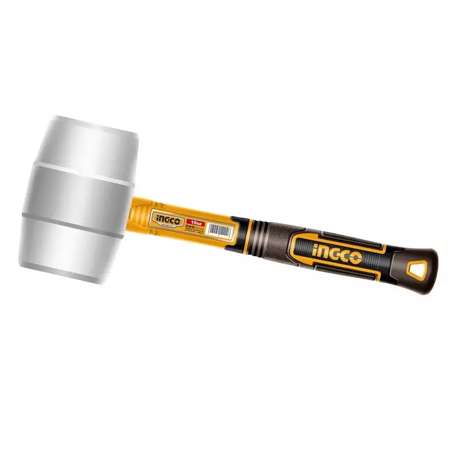 Ingco Rubber Hammer 450 g Weight with Fiber Glass Handle, HRUH8916