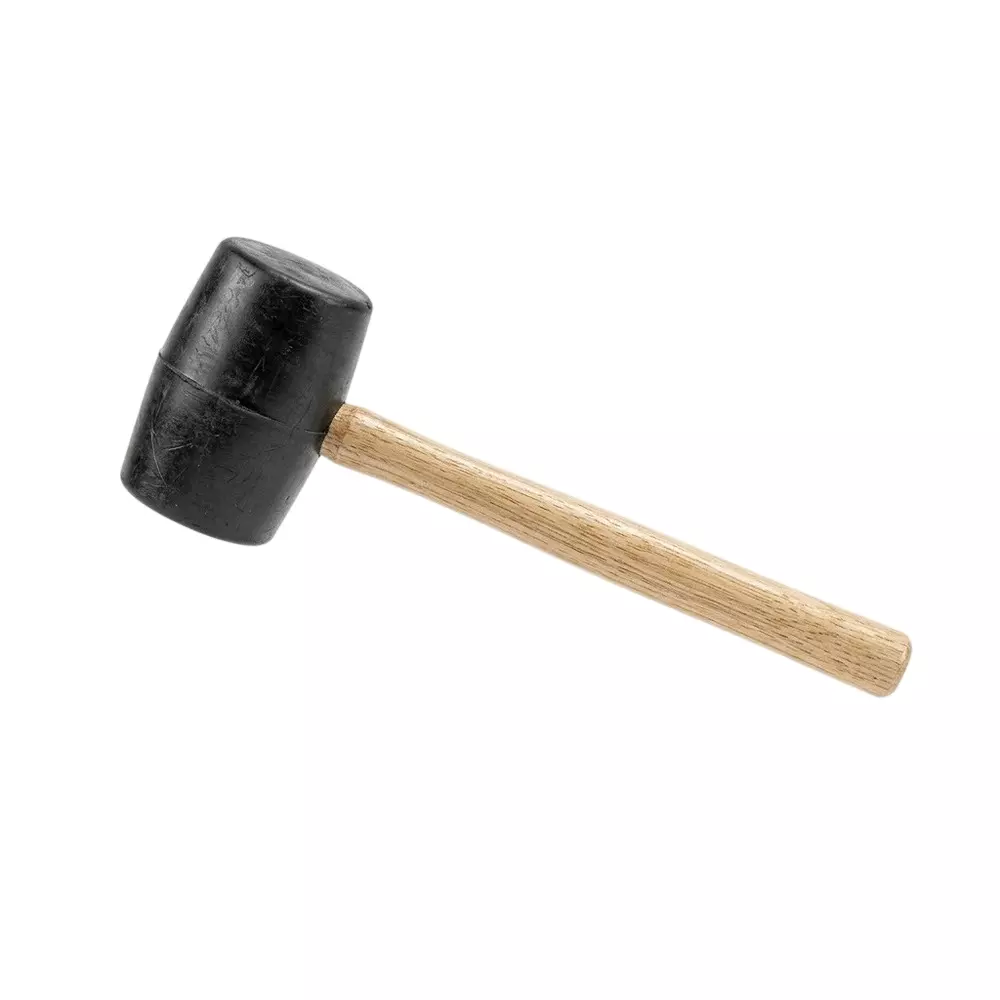 Blue-Point 453.5 g (16 Oz) Rubber Head Mallet 62 mm Synthetic Head and Genuine Hickory Handle, BLPRM16