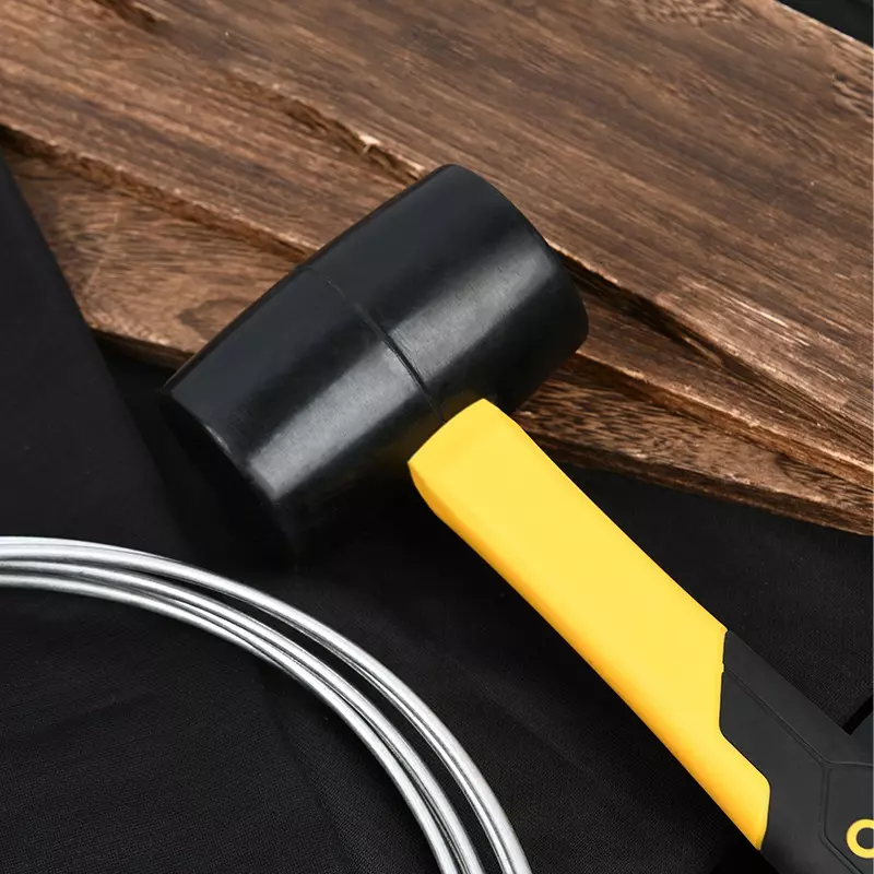 DELI Rubber Hammer 16 Oz Unique Design Fiberglass Handle, EDL5916
