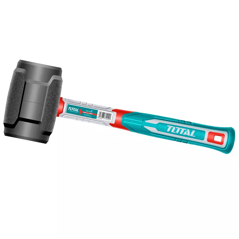 Total Rubber Hammer Non-Marring Head Non-Spark Fiberglass Handle 8 oz (220 g), THRUH6808