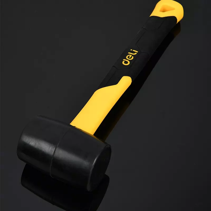 DELI Rubber Hammer 8 Oz Unique Design Fiberglass Handle, EDL5908