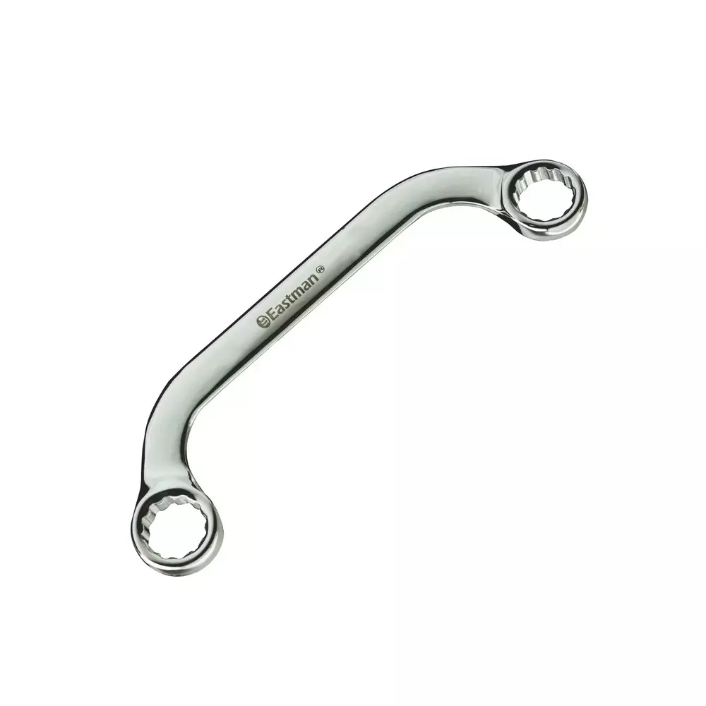 Eastman C-Type Wrench Ring Spanner Silver Chrome Vanadium Steel 10x12 mm Chrome Plated, FDRSCTCP1012