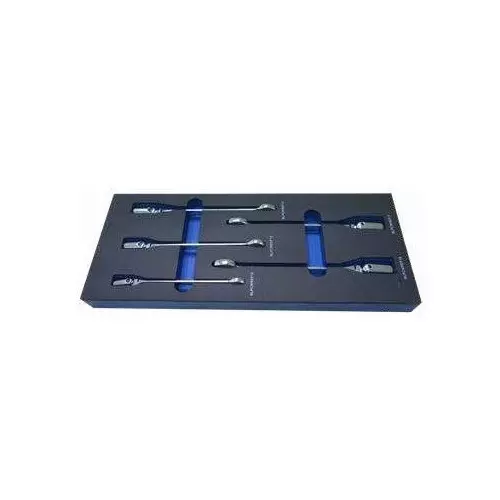 Blue-Point 5 Pcs Combination Flex Socket Wrench Set Chrome Finish and Alloy Steel Body, BPS29A