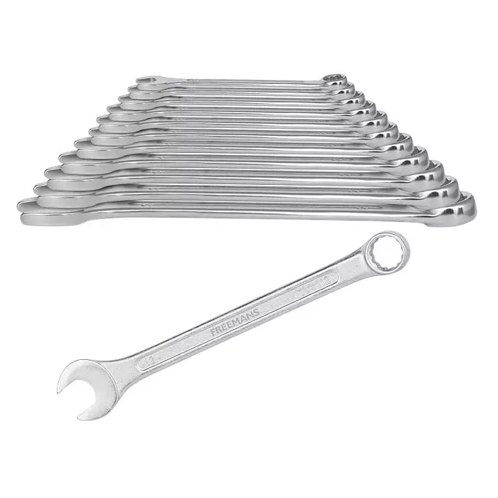 Freemans Combination Spanner Wrench Set Chrome Vanadium Steel, CSS12 (Set of 12)