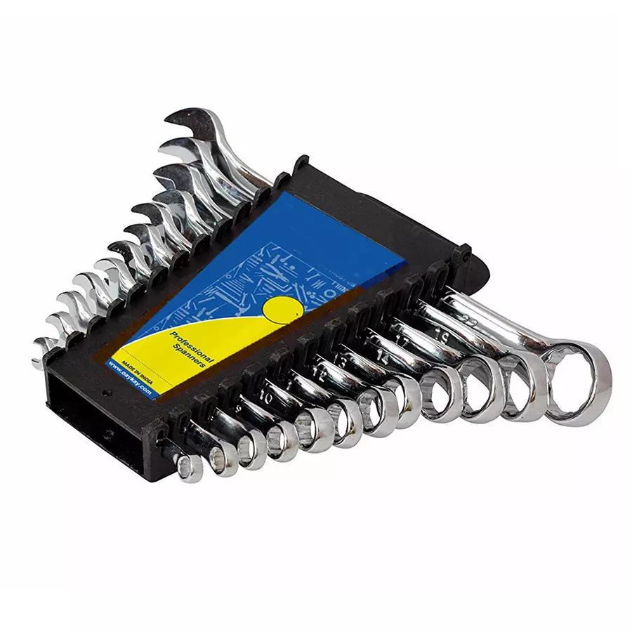 oaykay-12m-chrome-vanadium-steel-combination-spanner-hanging-tray-set-pack-of-12
