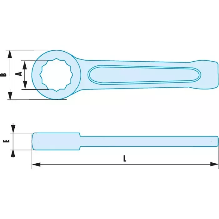 Facom Spanner, 70mm, Metric, 320 mm Overall, 50.70SR