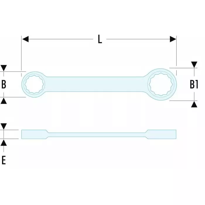 Facom Ring Spanner, 22mm, Metric, Double Ended, 255 mm Overall, 59.22X24