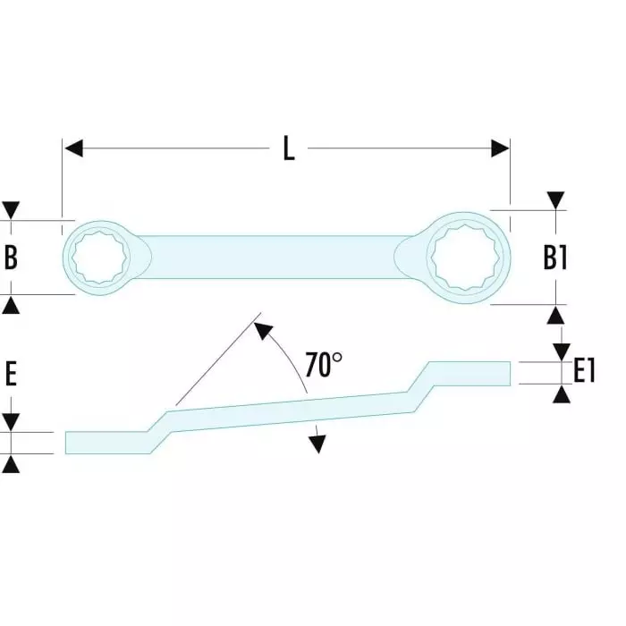 Facom Ring Spanner, 34mm, Metric, Double Ended, 440 mm Overall, 55A.34X36