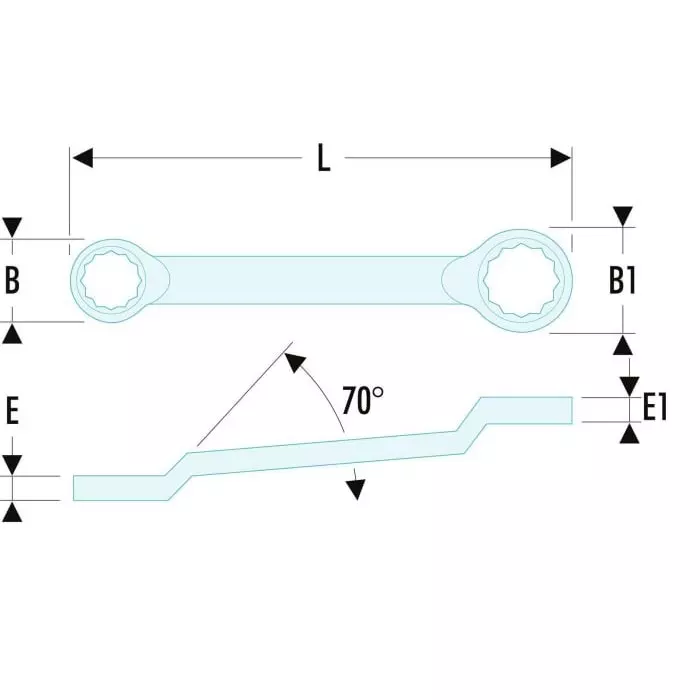 Facom Ring Spanner, 46mm, Metric, Double Ended, 510 mm Overall, 55A.46X50