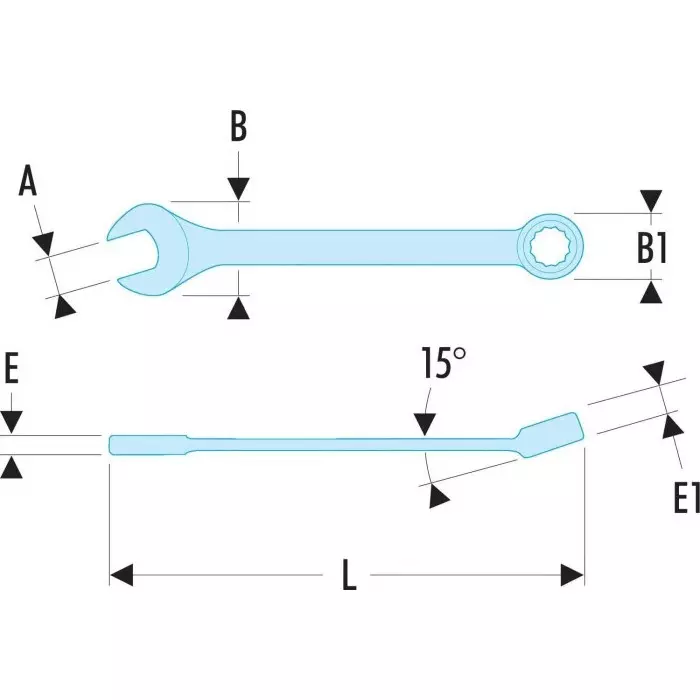 Facom Combination Spanner, 11mm, Metric, Double Ended, 109 mm Overall, 39.11