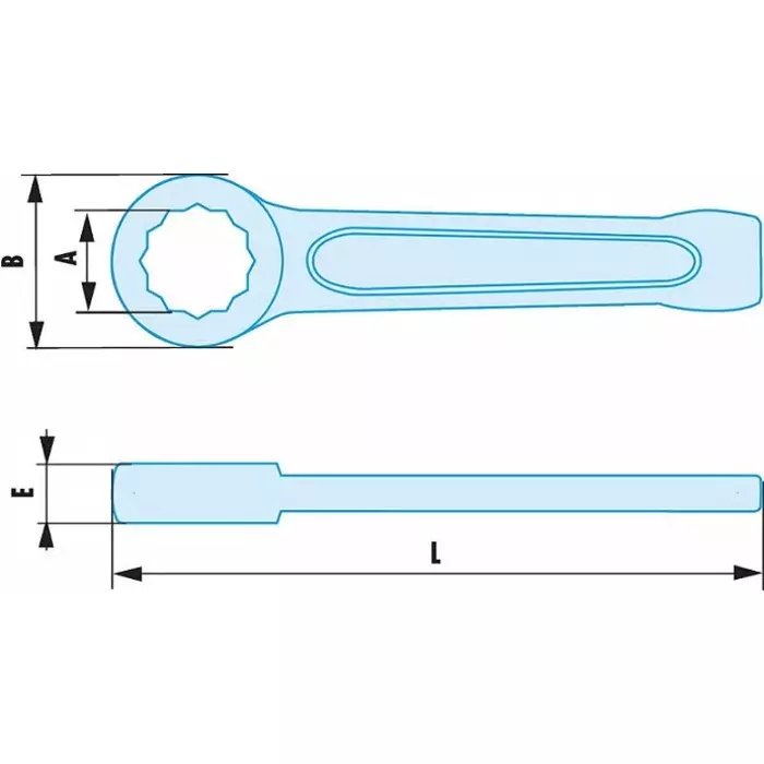 Facom Ring Spanner, 27mm, Metric, 175 mm Overall, 50.27SR