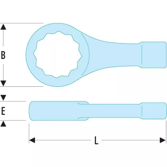 Facom Ring Spanner, 40mm, Metric, 230 mm Overall, 51B.40
