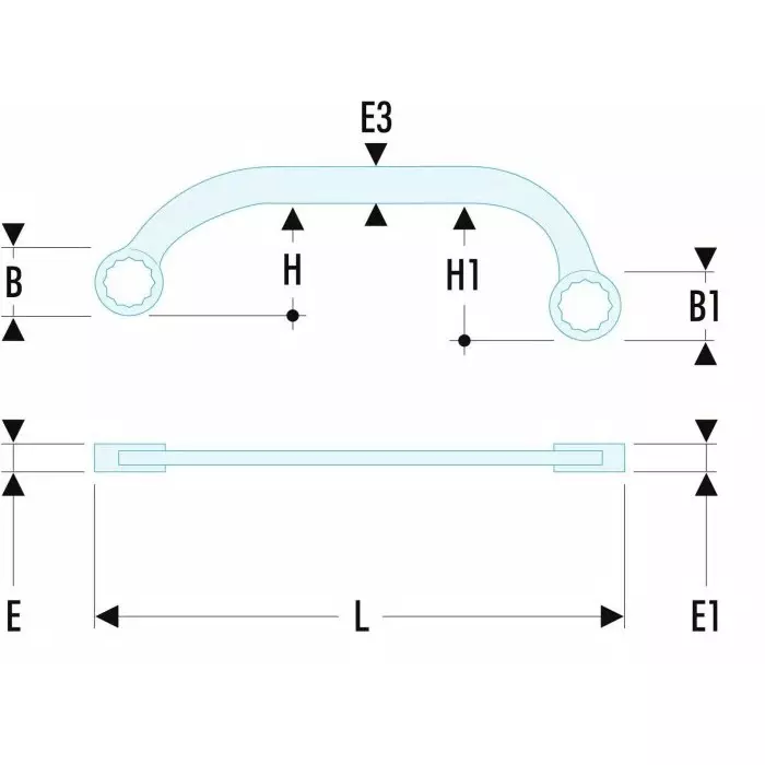 Facom Ring Spanner, 16mm, Metric, Double Ended, 200 mm Overall, 57.16X18