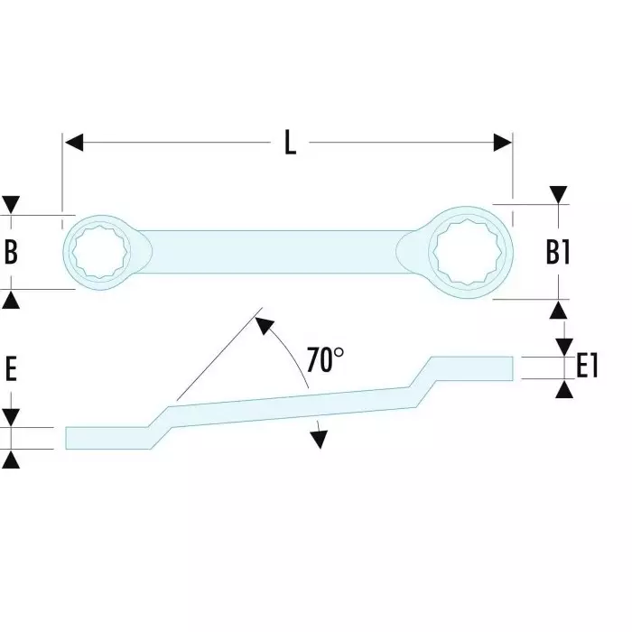Facom Ring Spanner, 7mm, Metric, Double Ended, 172 mm Overall, 55A.7X8
