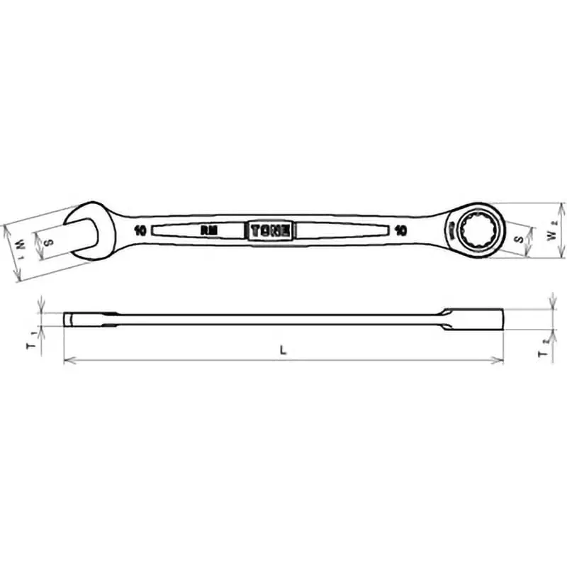 TONE Ratchet Glasses Wrench 15 mm, RM-15