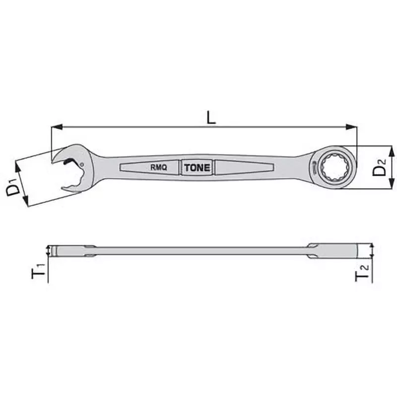 TONE Quick Ratchet Glasses Wrench 17 mm, RMQ-17