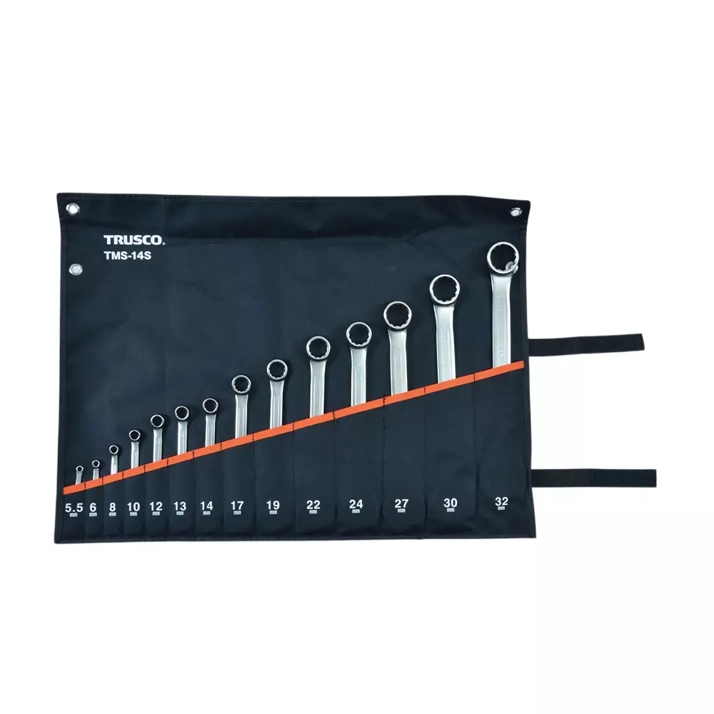 TRUSCO Combination Wrench Set Chromium Vanadium Steel, TMS-14S