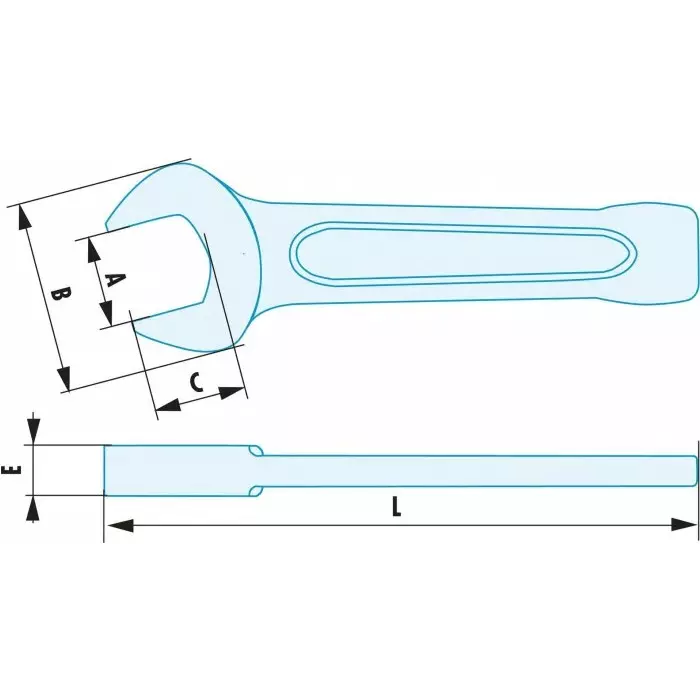 Facom Spanner, 75mm, Metric, 375 mm Overall, 49.75SR