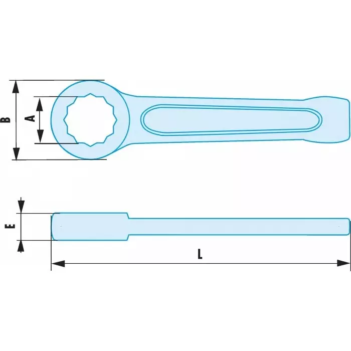 Facom Spanner, 90mm, Metric, 390 mm Overall, 50.90SR