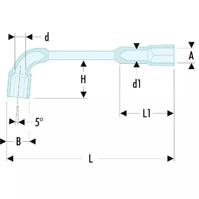 Facom Tubular Box Spanner, 31mm, 320 mm Overall, 76.31