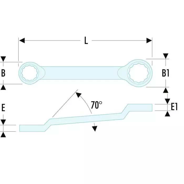 Facom Ring Spanner, 6mm, Metric, Double Ended, 167 mm Overall, 55A.6X7