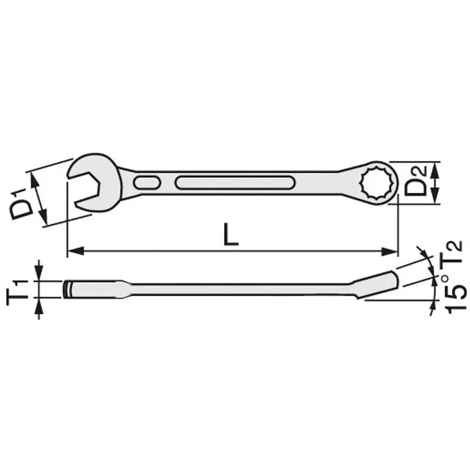 TONE Titanium Combination Spanner 19 x 19 mm, TMS-19
