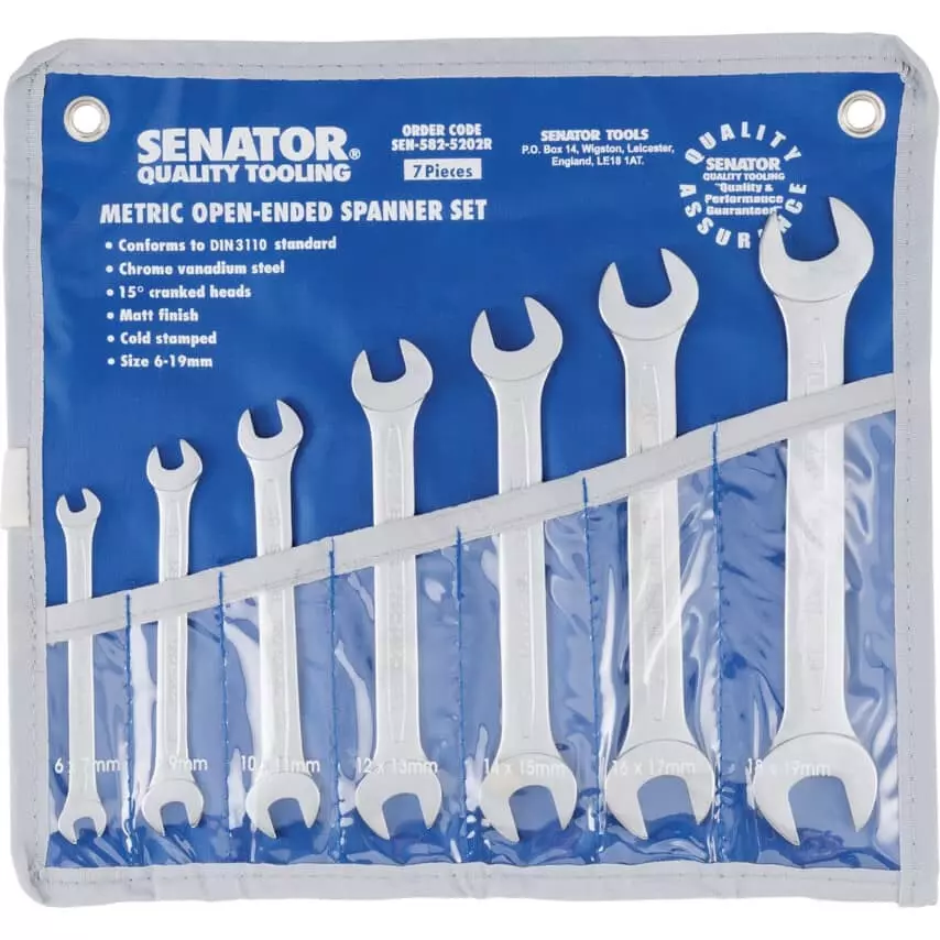 Senator Combination Spanner Matte Finish Chrome Vanadium Steel